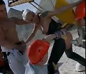 Follando en plena construcción