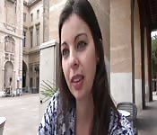 Chica europea ligada y lista para irse