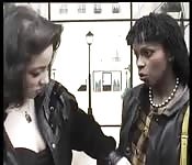 Chica de ébano follando