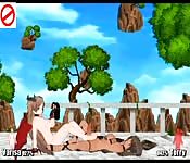 Chicas hentai luchando y follando