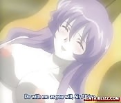 Anime girl gets licking and fucking her pussy
