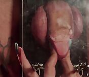 Big tits MILF femdom pegging slave