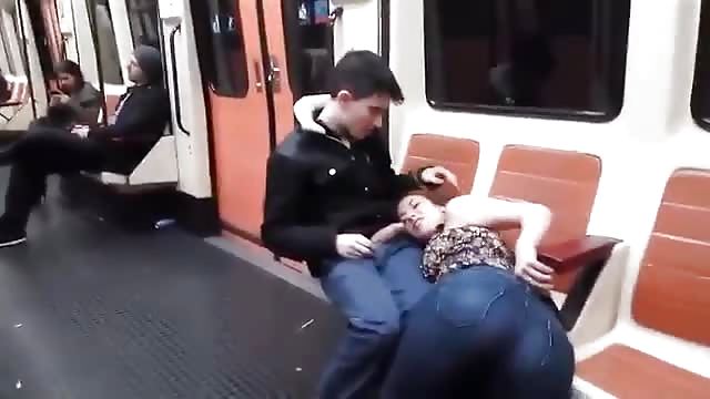 wife sucks dick on the train